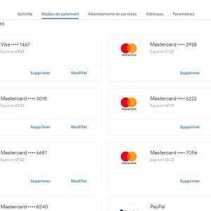 Modes de paiement