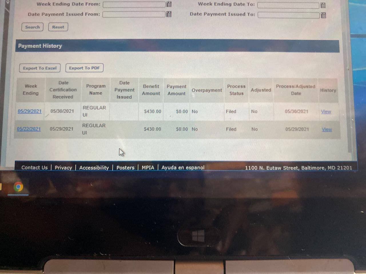 Payment History